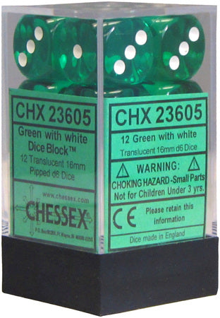 Chessex Translucent 12D6 16mm