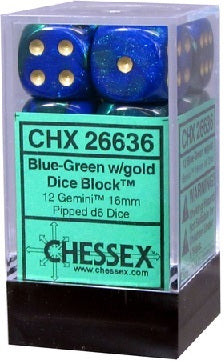 CHESSEX: 12D6 Gemini™ DICE SETS - 16mm