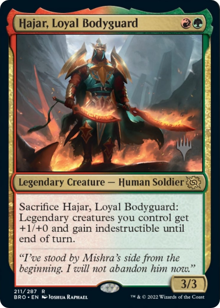 Hajar, Loyal Bodyguard (Promo Pack) [The Brothers' War Promos]