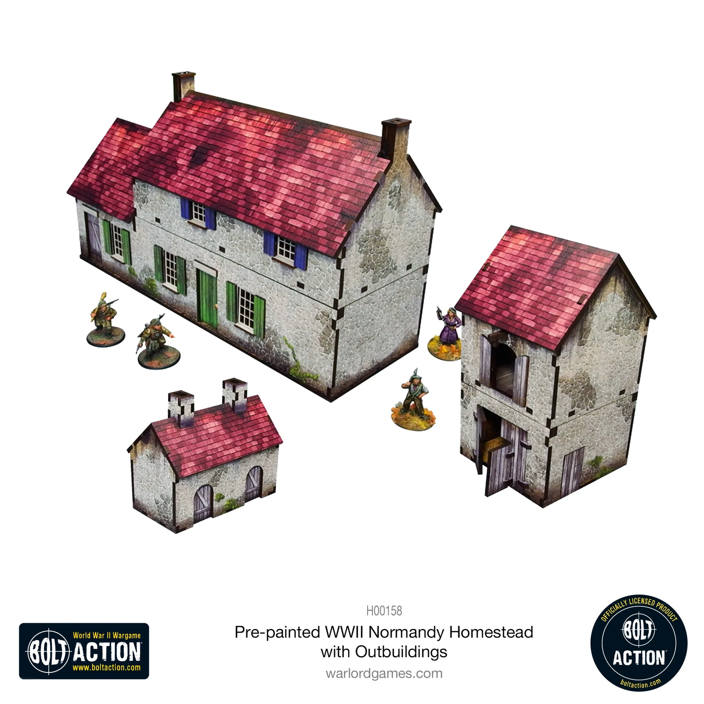 Bolt Action Terrain: WWII Normandy Homestead with Outbuildings