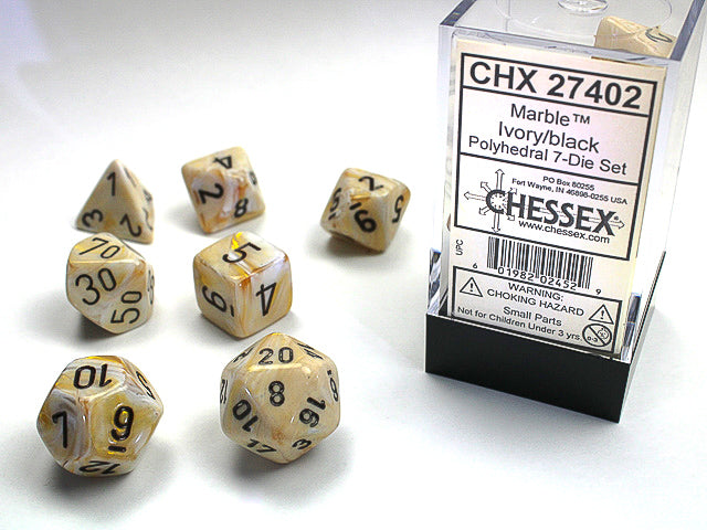 Chessex: Polyhedral Marble™Dice sets