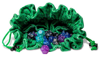 Fanroll Velvet Dice Bag with Pockets: Dragon Storm