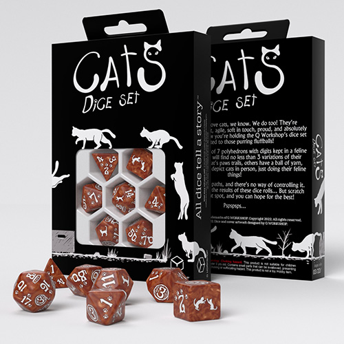 Cats Dice 7 Die Set Muffin