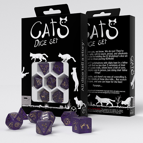 Cats Dice 7 Die Set Purrito