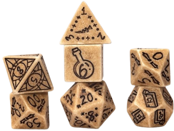 Sirius Dice: Illusionary Stone Sandstone 7-Die-Set