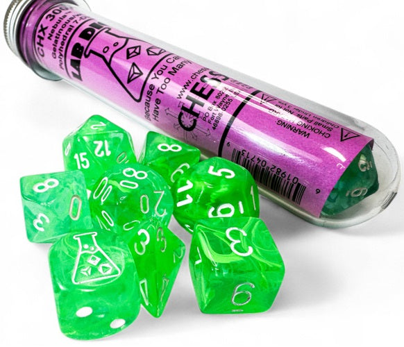 Chessex: 7-Die Polyhedral Set - Gelatinous/White