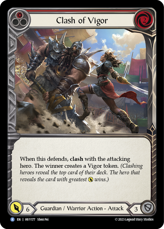 Clash of Vigor (Red) [HVY177] (Heavy Hitters)  Rainbow Foil