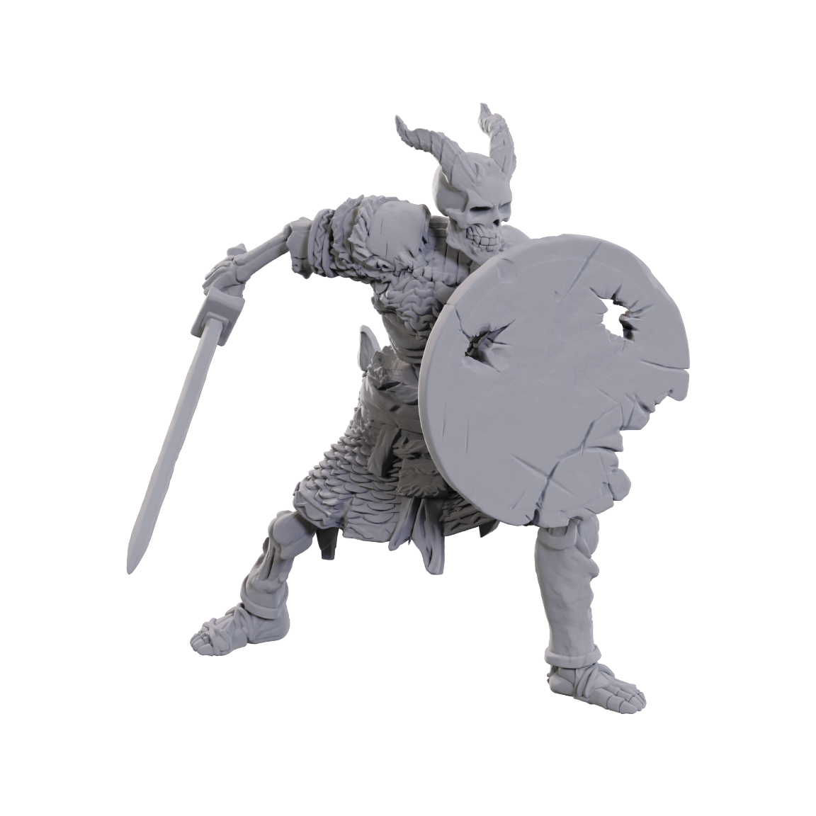 DND Unpainted Minis WV23 Tiefling Skeleton