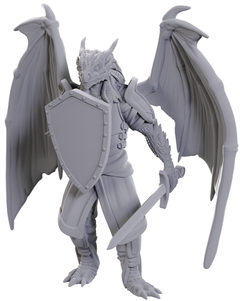 DnD Unpainted Minis WV25 Dragonborn of Bahamut
