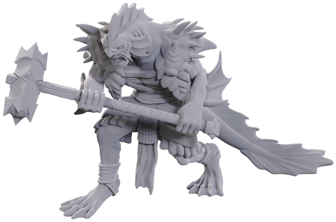 DnD Unpainted Minis WV25 Sahuagin Coral Smasher