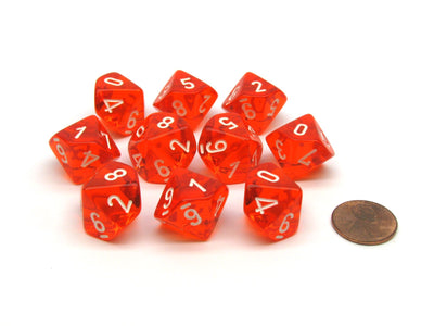 Chessex: Translucent D10 Dice Set