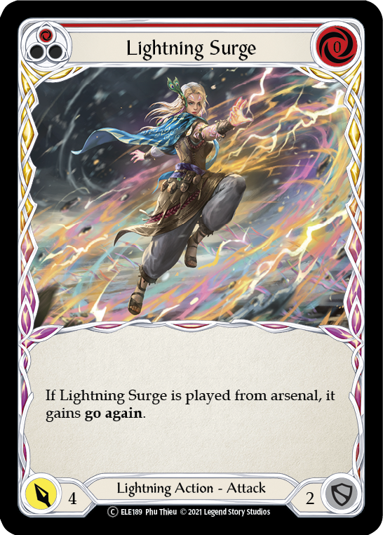 Lightning Surge (Red) [U-ELE189] (Tales of Aria Unlimited)  Unlimited Rainbow Foil