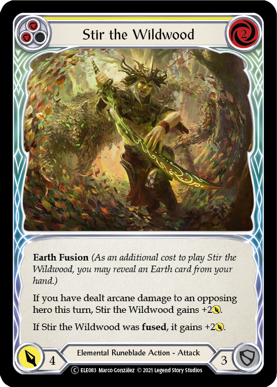 Stir the Wildwood (Yellow) [U-ELE083] (Tales of Aria Unlimited)  Unlimited Rainbow Foil