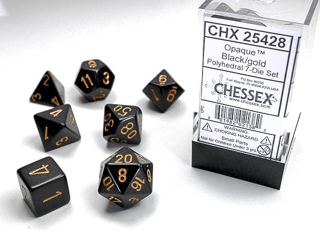 Chessex: Polyhedral Opaque™ Dice sets