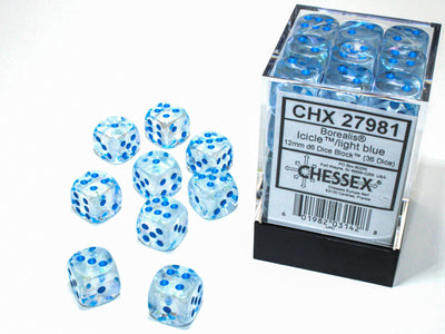 Chessex: 36D6 Borealis™ Dice Set - 12mm