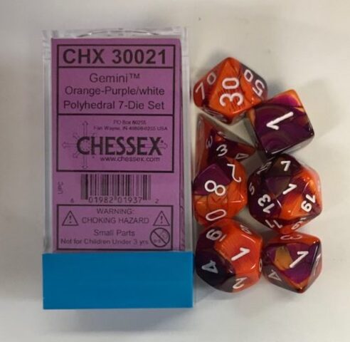 Chessex Gemini Orange-Purple/white - CHX30021