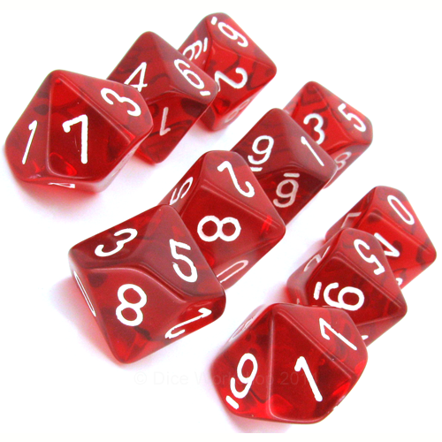 Chessex: Translucent D10 Dice Set