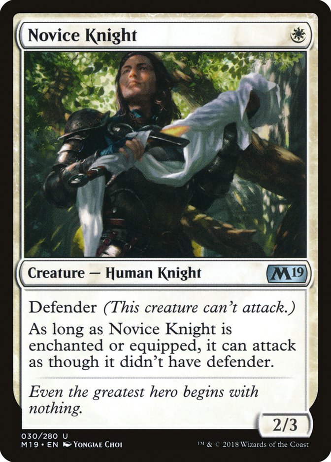 Novice Knight [Core Set 2019] - Vortex Games NB