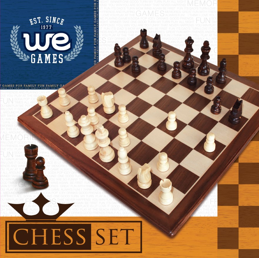 Chess Set - 12" Walnut Wood Staunton