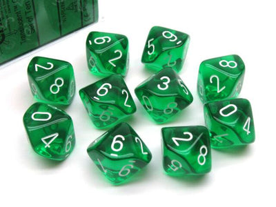 Chessex: Translucent D10 Dice Set