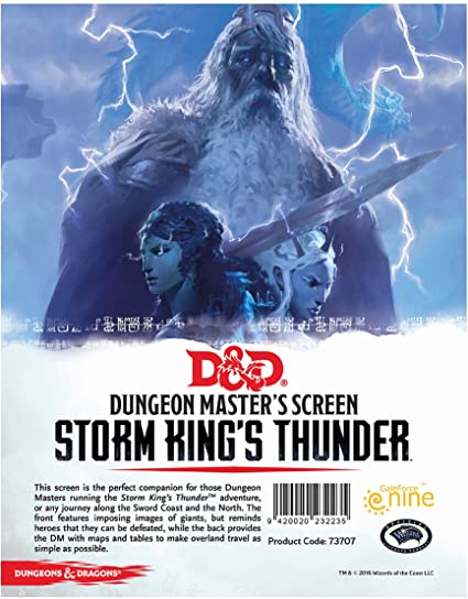 D&D Dungeon Master's Screen: Storm King's Thunder